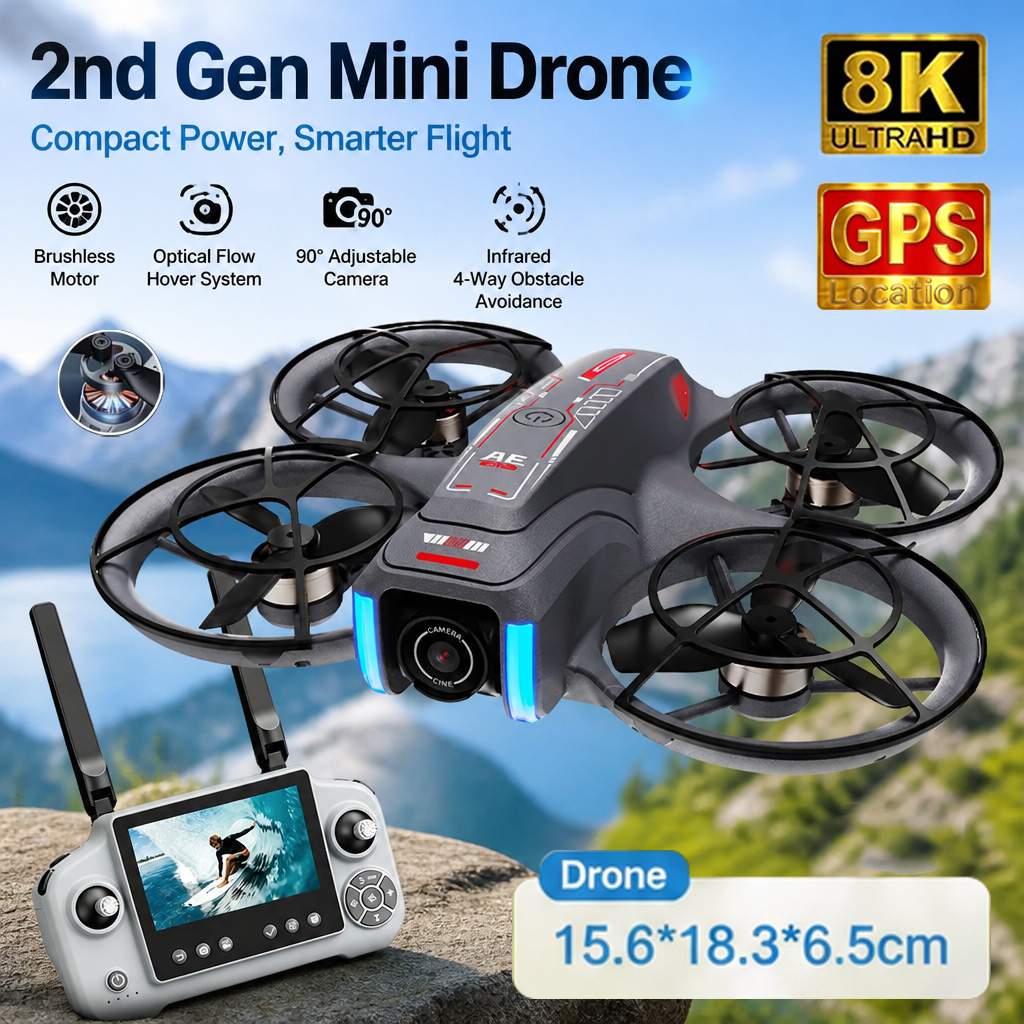طائرة AE21 ميني درون 8K HD بكا - مراجعة Drone Video Production وسعره
